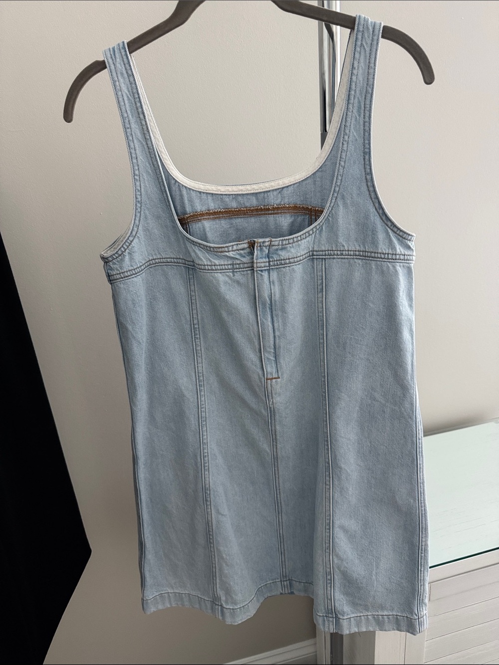 Madewell Light Wash Denim Tank Dress, size 4 - Picture 2 of 3